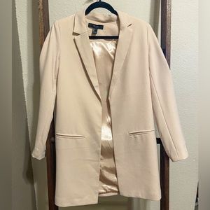 Beige Blazer, Mid-thigh length